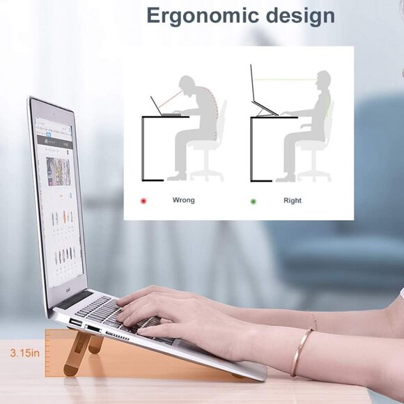 Laptop Stand for Desk,Laptop Cooling Stand,Keyboard Riser, Ergonomic Laptops Ele - Picture 5 of 7